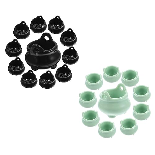OFFIGAM 20 Stück Halloween- Mini-kessel Mini-halloween-dekorationen Containerhaus Glühen Schüsseln Klein Sprudeln Bonbonschüssel Kürbis Halloween- Ding Mikro Plastik von OFFIGAM