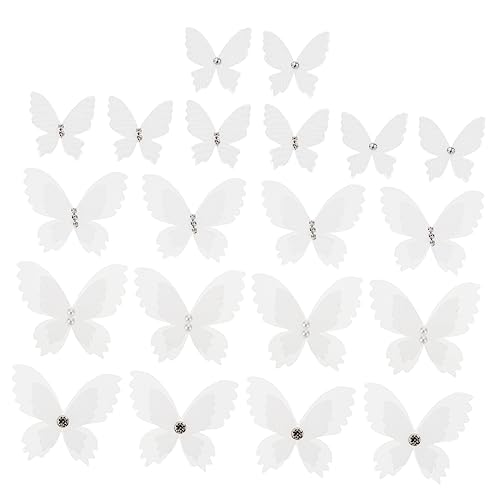 OFFIGAM 20 Stück Organza Schmetterlinge Patches Doppel Layer Aufnäher für DIY Kleidung Accessoires und Bastelprojekte für Hochzeiten und Persönliche Gestaltung von OFFIGAM
