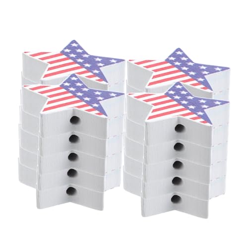 OFFIGAM 20 Stück Sternförmige Holzperlen, Unabhängigkeitstag, Stern-abstandshalter, Lose Perlen, Amerikanische Flagge, Themenschmuckherstellung, Perlen Zum Selbermachen, Bastelmaterial OFFIGAM 20 Stück Sternförmige Holzperlen, Unabhängigkeitstag, Stern-abstandshalter, Lose Perlen, Amerikanische Flagge, Themenschmuckherstellung, Perlen Zum Selbermachen, Bastelmaterial von OFFIGAM