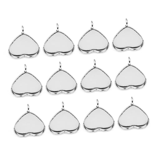 OFFIGAM 20 Stück Teiliges Ohrstecker Basis Herzform DIY Schmuckzubehör für Ohrring Herstellung und Schmuck Selber Machen Erwachsene Damen Stecker Ohrringe von OFFIGAM