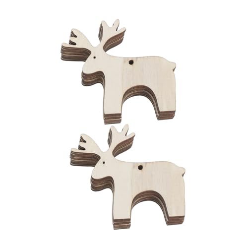 OFFIGAM 20 Stück Weihnachts-holzausschnitte: Hölzerne Rentier-hängeornamente – Diy-bastelausschnitte Zum Bemalen – Elch-dekorationen Für Die Weihnachtsdekoration Am Weihnachtsbaum OFFIGAM 20 Stück Weihnachts-holzausschnitte: Hölzerne Rentier-hängeornamente – Diy-bastelausschnitte Zum Bemalen – Elch-dekorationen Für Die Weihnachtsdekoration Am Weihnachtsbaum von OFFIGAM