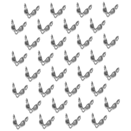 OFFIGAM 200 Stück Armband-gliederschließe Haken Silber Perlen Für Armbänder Schmuckzubehör Halskettenschnallen Selber Machen Halskette Diy Verschluss Verschlussbeschläge Silver Legierung von OFFIGAM