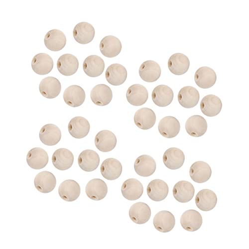 OFFIGAM 200 Stück Holzperlen und spärliche Perlenzubehör -Zubehör Herstellung Armbänder Perlen-Kits runden geformt geschenkeidee armbandage runde lose Perlen Holzperlen für Schmuck Bambus von OFFIGAM