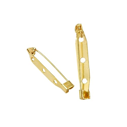 OFFIGAM 200 Stück Sicherheitsbrosche Hochzeit Sicherheitsnadeln Masse klein Stiftrückseiten zum Basteln Nähen Stiftverriegelung zurück Pins für Rucksäcke Schmucknadeln Broschennadel Golden von OFFIGAM
