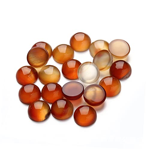 OFFIGAM 20Stücke Karneol Cabochons Sticker für DIY Schmuckherstellung Runde Flachsteine für Dekorationen Schmuck und Mehr OFFIGAM 20Stücke Karneol Cabochons Sticker für DIY Schmuckherstellung Runde Flachsteine für Dekorationen Schmuck und Mehr von OFFIGAM