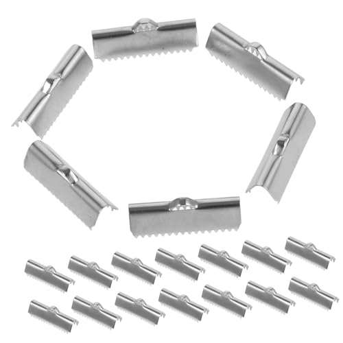 OFFIGAM 20Stücke Lederbandklemmen Metall Endkappen für Schmuckzubehör Einfache Befestigung für Lederbänder für Kreative Projekte und Bastelarbeiten OFFIGAM 20Stücke Lederbandklemmen Metall Endkappen für Schmuckzubehör Einfache Befestigung für Lederbänder für Kreative Projekte und Bastelarbeiten von OFFIGAM