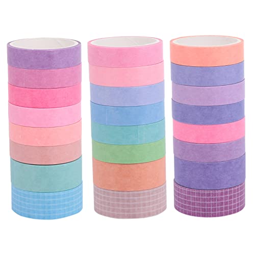 OFFIGAM 24 Rollen Washi Tape Set Dekoratives Klebeband für DIY Scrapbooking und Journals und Rainbow Einfach Abziehbar ohne Rückstände für Bastelprojekte von OFFIGAM