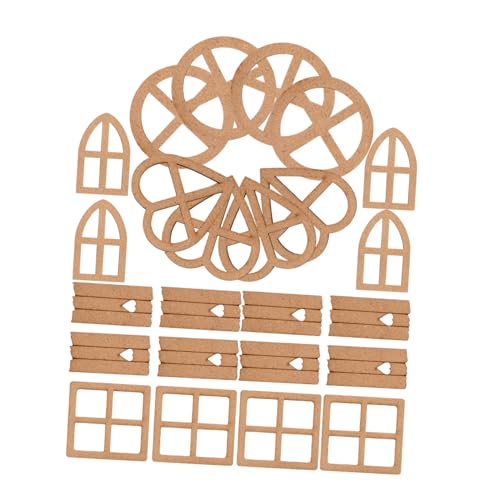 OFFIGAM 24 Stück Hohle Holzverzierungen Unvollendete Holzscheiben für DIY Bastelprojekte für Dekoration Malerei und Kreative Aktivitäten von OFFIGAM