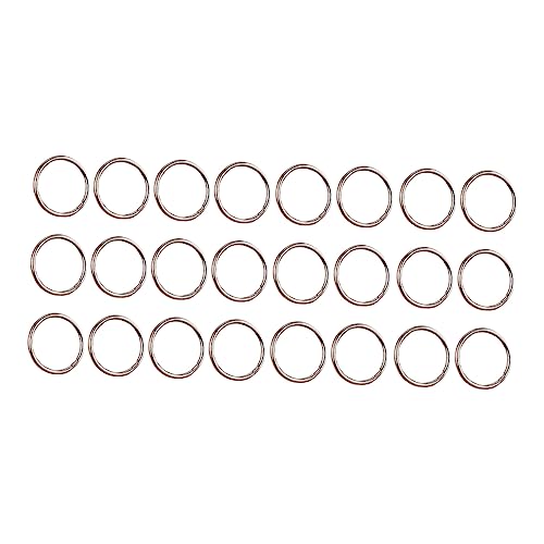 OFFIGAM 24 Stück Schlüsselringe Metall Silberne Spaltringe für DIY Projekte für Schmuckherstellung und Schlüsselanhängergestaltung von OFFIGAM