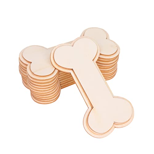 OFFIGAM 24Stücke Unbehandelte Holz Ausschnitte Knochenform DIY Bastelmaterial für Kunstprojekte für Dekoration Weihnachten und Projekte von OFFIGAM