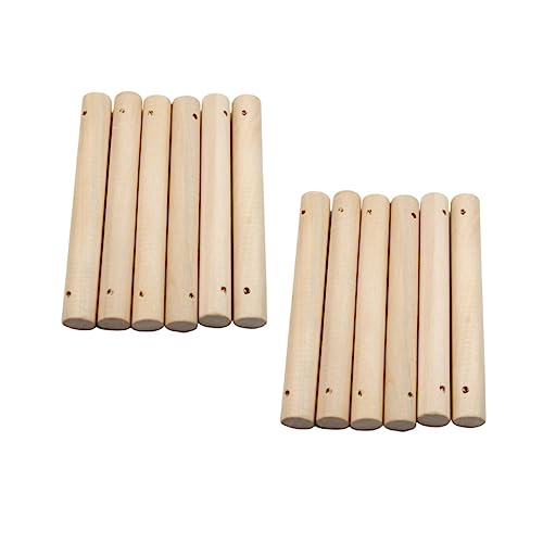 OFFIGAM 25 Stück Holzstäbchen Stangen Zweige Klein Leiterstock Für Haustiere Bastelzubehör Aus Holz Bambus von OFFIGAM