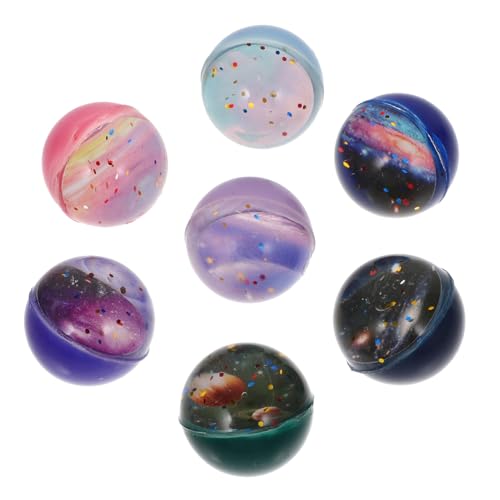 OFFIGAM 25 Stück Sternhüpfball für spielzeuge für kinderknallzeug stringy balls planetarisch federnd Bälle zum Stressabbau mit springenden Bällen Gummi von OFFIGAM