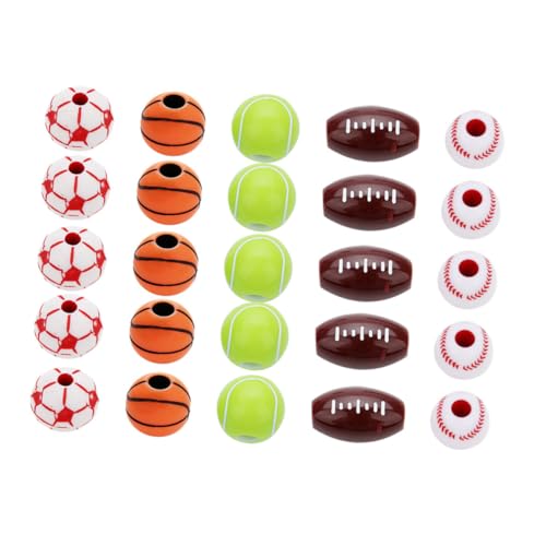 OFFIGAM 250 Stück Acryl Perlen Rund Große Bohrung DIY Schmuck Zubehör Bunte Kugel Perlen Mix für Armbänder Halsketten Basteln Handwerk von OFFIGAM