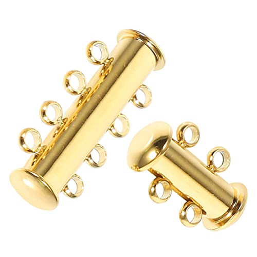 OFFIGAM 2Stücke Halskettenverschlüsse Langlebige Verbindungselemente für DIY Schmuck für Armbänder und Halsketten Einfache Handhabung für Mehrreihige Designs von OFFIGAM