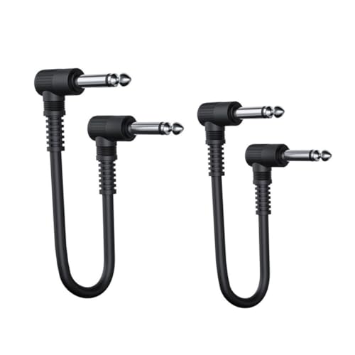 OFFIGAM 2Stücke Tragbares Effektorkabel für Gitarre Verlängerungskabel für Musikinstrumente Hohe Zuverlässigkeit und Einfache Installation für Effektgeräte von OFFIGAM