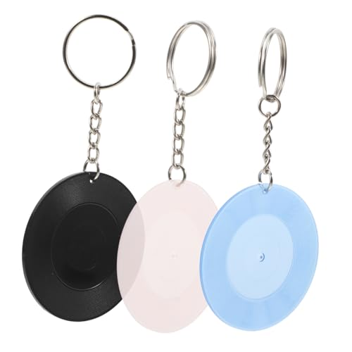 OFFIGAM 3 Stück Schallplatten Untersetzer Mini Dj Plattenspieler Schlüsselanhänger Tassenuntersetzer Für Tischmusik Partyzubehör Geschirr Mini Musik Schlüsselanhänger Dj von OFFIGAM