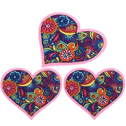 OFFIGAM 3 Stück Teiliges Gestickte Patches zum Aufbügeln Diy Applikationen für Kleidung Taschen Hüte Socken zum Dekorieren und Reparieren von Textilien von OFFIGAM