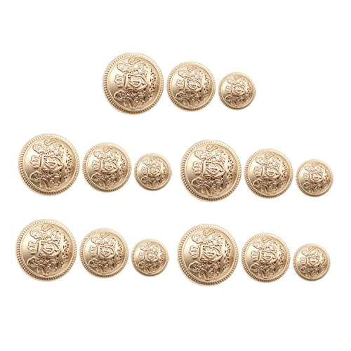 OFFIGAM 30 Stück Buttons im britischen Stil Tasten Jacke Bastelknöpfe farbig Blazerknöpfe Metallknopf Zierknöpfe zum Nähen Knöpfe für Blazer Knöpfe zum Handwerk Mantelknöpfe Zinklegierung von OFFIGAM
