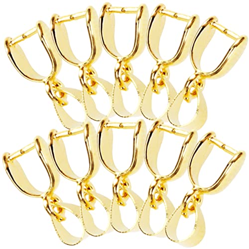 OFFIGAM 30 Stück DIY Schmuck Verschlüsse Goldfarbene Kette Anhänger Clips für Schmuckherstellung Geeignet für Halsketten Armbänder und Ohrringe von OFFIGAM