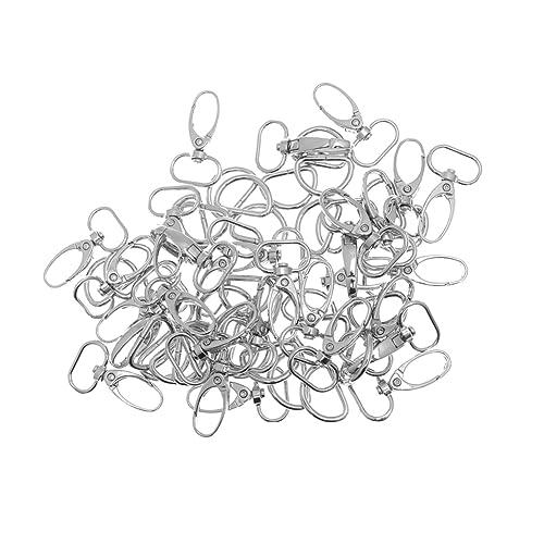 OFFIGAM 30 Stück Drehbare Karabinerhaken mit D Ringen Silberne Hummer Verschlüsse für Schlüsselanhänger Hundeleinen DIY Projekte und Bastelarbeiten Drehbar OFFIGAM 30 Stück Drehbare Karabinerhaken mit D Ringen Silberne Hummer Verschlüsse für Schlüsselanhänger Hundeleinen DIY Projekte und Bastelarbeiten Drehbar von OFFIGAM