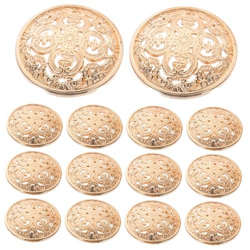 OFFIGAM 30 Stück Hollow Out Metallknöpfe für Jacken Blazer und Diy Nähprojekte Leichtgoldene Knöpfe für Kreative Handarbeiten und Bekleidungsdeko OFFIGAM 30 Stück Hollow Out Metallknöpfe für Jacken Blazer und Diy Nähprojekte Leichtgoldene Knöpfe für Kreative Handarbeiten und Bekleidungsdeko von OFFIGAM