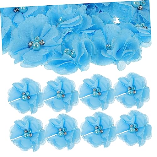 OFFIGAM 30 Stück Teiliges Chiffon Blumen mit Strass für DIY Bastelprojekte Austauschbare Nähblumen für Kleidung Haarschmuck Partys und Dekorationen Blau OFFIGAM 30 Stück Teiliges Chiffon Blumen mit Strass für DIY Bastelprojekte Austauschbare Nähblumen für Kleidung Haarschmuck Partys und Dekorationen Blau von OFFIGAM