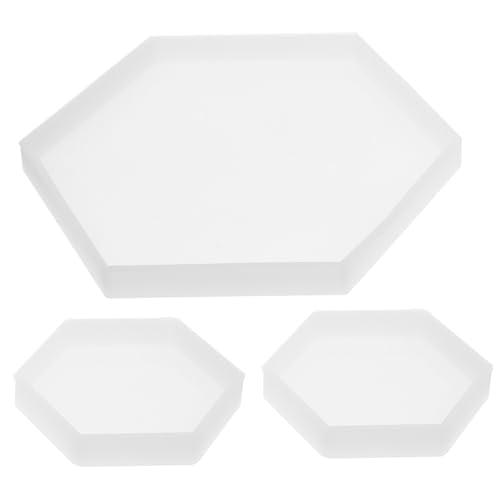 OFFIGAM 3Stücke Teiliges Silikon Sechskant Gießform für DIY Schmuckherstellung Große Kleine Formen Hohe Langlebig und Wiederverwendbar für Kreative OFFIGAM 3Stücke Teiliges Silikon Sechskant Gießform für DIY Schmuckherstellung Große Kleine Formen Hohe Langlebig und Wiederverwendbar für Kreative von OFFIGAM