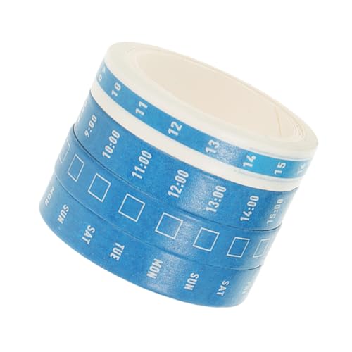 OFFIGAM 4 Rollen Washi Tape Set für Büro und Scrapbooking Dekoratives Klebeband mit Starkem Kleber für Zeitmanagement Planern und Tagebüchern Einfach zu Verwenden und Rückstandsfrei von OFFIGAM
