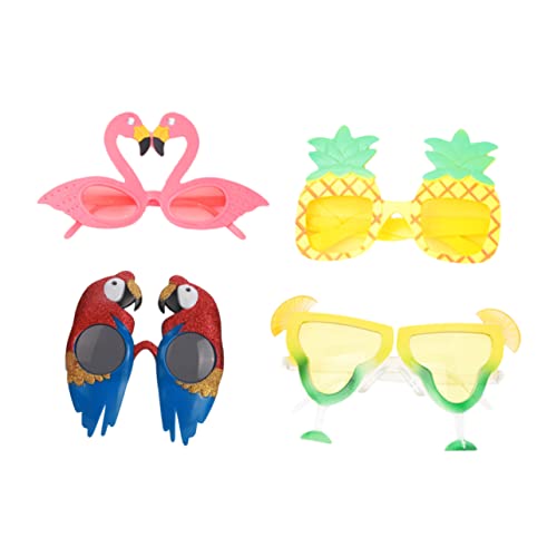 OFFIGAM 4 Stück Hawaii Party Sonnenbrille Flamingo Ananas Papagei Zitrone Lustige Fotorequisiten für Sommerfeiern Geeignet für Erwachsene Leicht und Robust OFFIGAM 4 Stück Hawaii Party Sonnenbrille Flamingo Ananas Papagei Zitrone Lustige Fotorequisiten für Sommerfeiern Geeignet für Erwachsene Leicht und Robust von OFFIGAM