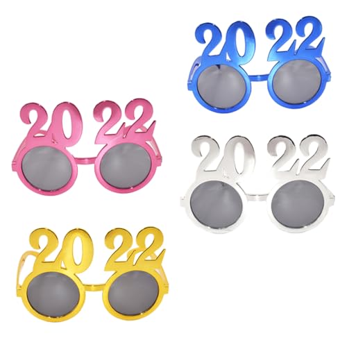 OFFIGAM 4 Stück Lustige Partybrillen Mixed Colors Einzigartige Feier Accessoires für Erwachsene Ergonomisches Design Leicht und Bequem für Feste und Feiern von OFFIGAM