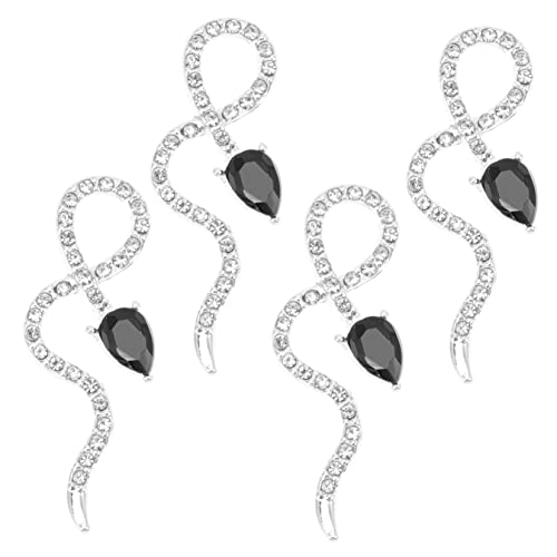 OFFIGAM 4 Stück Teiliges Nail Charm Schlangen Nagelkunst Dekorationen für Kreative DIY Maniküre Geeignet für Natürliche und Kunstnägel Einfach zu Verwenden für Designs OFFIGAM 4 Stück Teiliges Nail Charm Schlangen Nagelkunst Dekorationen für Kreative DIY Maniküre Geeignet für Natürliche und Kunstnägel Einfach zu Verwenden für Designs von OFFIGAM