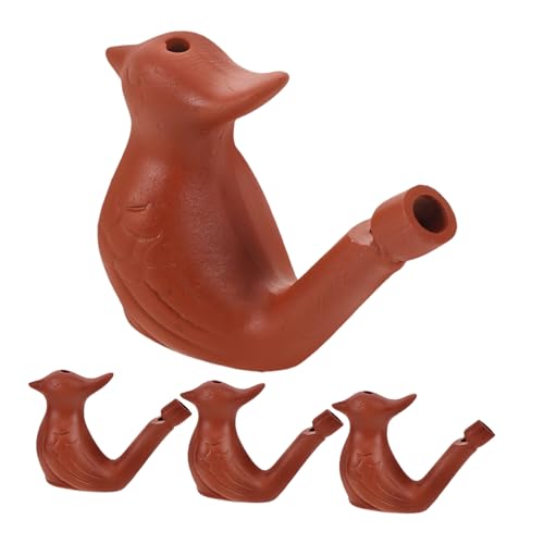 OFFIGAM 4 Stück Teiliges Wasser Vogelpfeifen aus Tragbare Geräuschemacher für Outdoor Aktivitäten Geburtstagsfeiern Niedliche Tischdekoration von OFFIGAM