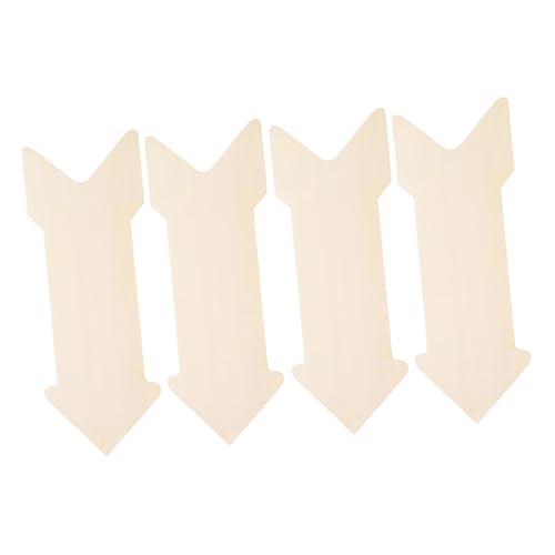 OFFIGAM 4 Stück Unfertige Holzpfeil Ausschnitte für DIY Projekte Vielseitige Holzschilder für Hochzeiten und Dekoration Leichte und Langlebige Bastelmaterialien von OFFIGAM