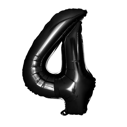OFFIGAM 40 40 Jubiläumsballons zahlenluftballons zahlenballon geburstagsdeko balloons Heliumballon alles zum geburtstag ballonbanner hochzeitsdeko Folienballons Nummernballons schwarz von OFFIGAM