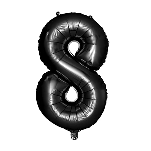 OFFIGAM 40 80 Folienballons zahlenluftballons zahlenballon balongas party sachen geburtstagdeko party decoration luftballone ballongas Partyballons Jubiläumsballons Nummernballons schwarz von OFFIGAM