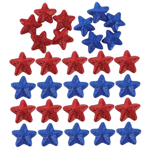 OFFIGAM 40 Stück Glitzerstern-ornamente Zum Unabhängigkeitstag, Dekorative Glitzersterne Zum Basteln, Konfetti Mit Amerikanischem Thema, Produkte Zum Unabhängigkeitstag, Patriotisches OFFIGAM 40 Stück Glitzerstern-ornamente Zum Unabhängigkeitstag, Dekorative Glitzersterne Zum Basteln, Konfetti Mit Amerikanischem Thema, Produkte Zum Unabhängigkeitstag, Patriotisches von OFFIGAM