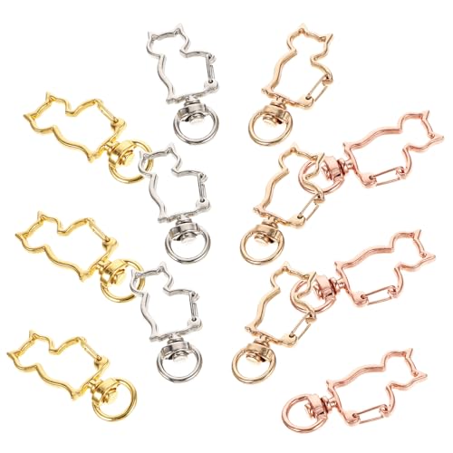 OFFIGAM 40 Stück Teiliges Katzenförmige Metall Schnapphaken Schlüsselanhänger DIY Zubehör Swivel Clasp Korrosionsbeständig Leicht zu Montieren für Schlüsselbund Rucksack Bastelprojekte OFFIGAM 40 Stück Teiliges Katzenförmige Metall Schnapphaken Schlüsselanhänger DIY Zubehör Swivel Clasp Korrosionsbeständig Leicht zu Montieren für Schlüsselbund Rucksack Bastelprojekte von OFFIGAM