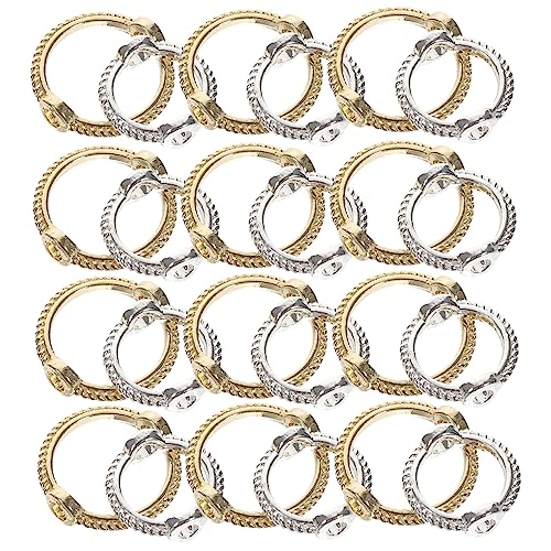OFFIGAM 40Stücke Runde Perlenrahmen Doppel Loch für Schmuck DIY für Armbänder Ohrringe und Mehr von OFFIGAM
