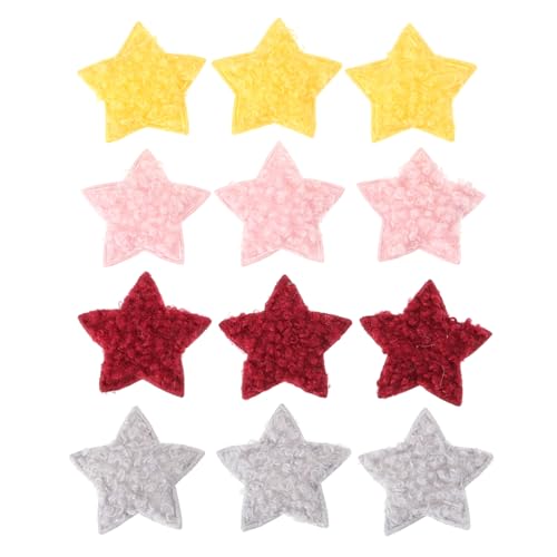 OFFIGAM 40Stücke Sternpatches Dekorative Nähflecken für Kleidung Taschen und DIY Projekte Vielseitige Applikationen für Handarbeiten Zufällige Farben von OFFIGAM