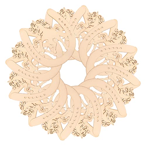 OFFIGAM 48Stücke Hufeisenförmige Unbehandelte Holzscheiben DIY Holzanhänger Für Unlackierte Holz Cutouts Zum Basteln Und Dekorieren Für Feste Und Projekte von OFFIGAM