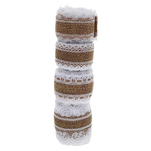 OFFIGAM 4Rollen Weihnachts Spitzenband Deko pro für DIY Hochzeitsdekoration Christbaum Schmuck Geeignet für Zuhause Schneiderläden und Mehr von OFFIGAM