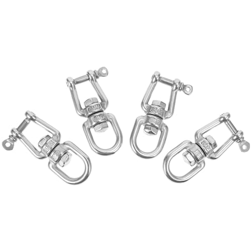 OFFIGAM 4Stücke Schwenkringe Durable Hängematte Schwenkringe Korrosionsbeständig Rostfrei Praktische Befestigung für Indoor Outdoor Nutzung von OFFIGAM
