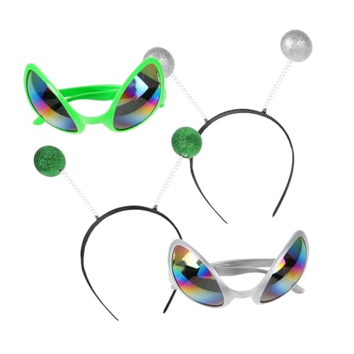 OFFIGAM 4stücke Teiliges Brillen Und Antennen Stirnband Für Halloween Weihnachten Und Party-dekoration Lustige Kostüm-accessoires Für Unvergessliche Feiern von OFFIGAM