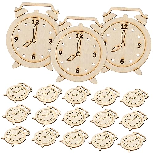 OFFIGAM 5 Packungen DIY Holz Uhrenscheiben Unbehandelte Holzstückchen zum Basteln Bemalbare Uhr für Kreative Projekte für Kunsthandwerk Deko von OFFIGAM