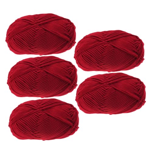 OFFIGAM 5 Rollen Baumwollgarn für Diy Handarbeiten Weiches Häkelgarn für Stricken und Basteln für Pullover und Mützen Hautfreundlich und Flexibel OFFIGAM 5 Rollen Baumwollgarn für Diy Handarbeiten Weiches Häkelgarn für Stricken und Basteln für Pullover und Mützen Hautfreundlich und Flexibel von OFFIGAM