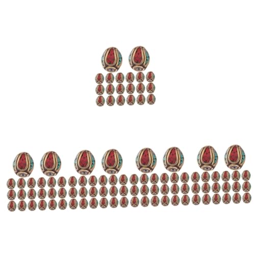 OFFIGAM 5 Sätze Nepalese Messing Spacer Perlen Für Diy Schmuckherstellung Buddha Beads Mit Türkis Einlage Handgemachte Perlen Für Armbänder Und 20 Stück * 5 OFFIGAM 5 Sätze Nepalese Messing Spacer Perlen Für Diy Schmuckherstellung Buddha Beads Mit Türkis Einlage Handgemachte Perlen Für Armbänder Und 20 Stück * 5 von OFFIGAM