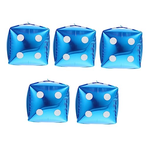 OFFIGAM 5 Stück Ballon aus Aluminiumfolie Folienwürfelballons Dunkelblaue Luftballons Nummer Ballon Würfel Ballons geformte Luftballons quadratische Luftballons würfel folienballons Party von OFFIGAM
