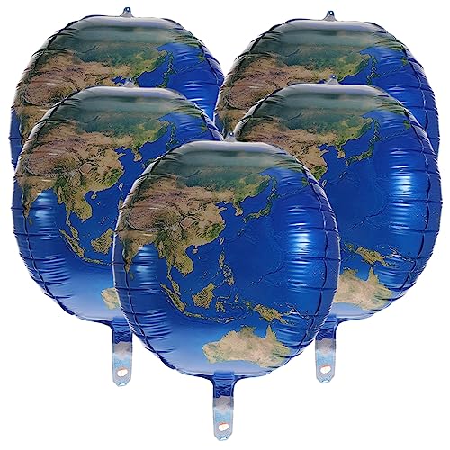 OFFIGAM 5 Stück Ballon aus Aluminiumfolie aufblasbarer Folienballon Runder Ballon Aluminiumballon runde Luftballons Metallicballons Geburtstag Luftballons Kugelballons Welt Ballons OFFIGAM 5 Stück Ballon aus Aluminiumfolie aufblasbarer Folienballon Runder Ballon Aluminiumballon runde Luftballons Metallicballons Geburtstag Luftballons Kugelballons Welt Ballons von OFFIGAM