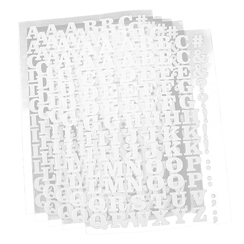 OFFIGAM 5 Stück Buchstaben Aufnäher zum Bügeln für Stoffe DIY Kleidung Dekoration Kleine Waschbare Buchstaben Weiß für Jeans Taschen und Mehr von OFFIGAM