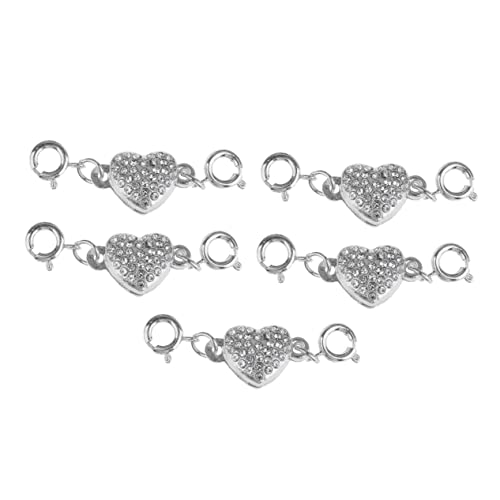OFFIGAM 5 Stück Herzförmige Magnets Chnalle Basteln Schlüssel Magnetische Halsketteschließungen Magnetische Halskettenverschlüsse Magnetverschluss Für Halskette Legierung Silber OFFIGAM 5 Stück Herzförmige Magnets Chnalle Basteln Schlüssel Magnetische Halsketteschließungen Magnetische Halskettenverschlüsse Magnetverschluss Für Halskette Legierung Silber von OFFIGAM